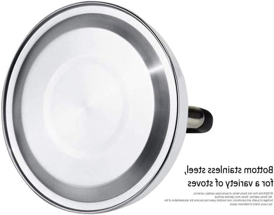 Waterkoker RVS Gaskookplaat Ketel Koffie Thee Automatisch Fluitje 2.5 Liter Zilver