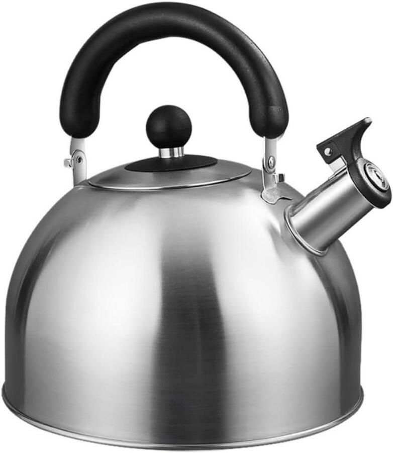 Gekookt Water Ketel Waterkoker Fluitketel Thee Zetten Automatisch Fluitmechanisme 2.5 Liter Zilver