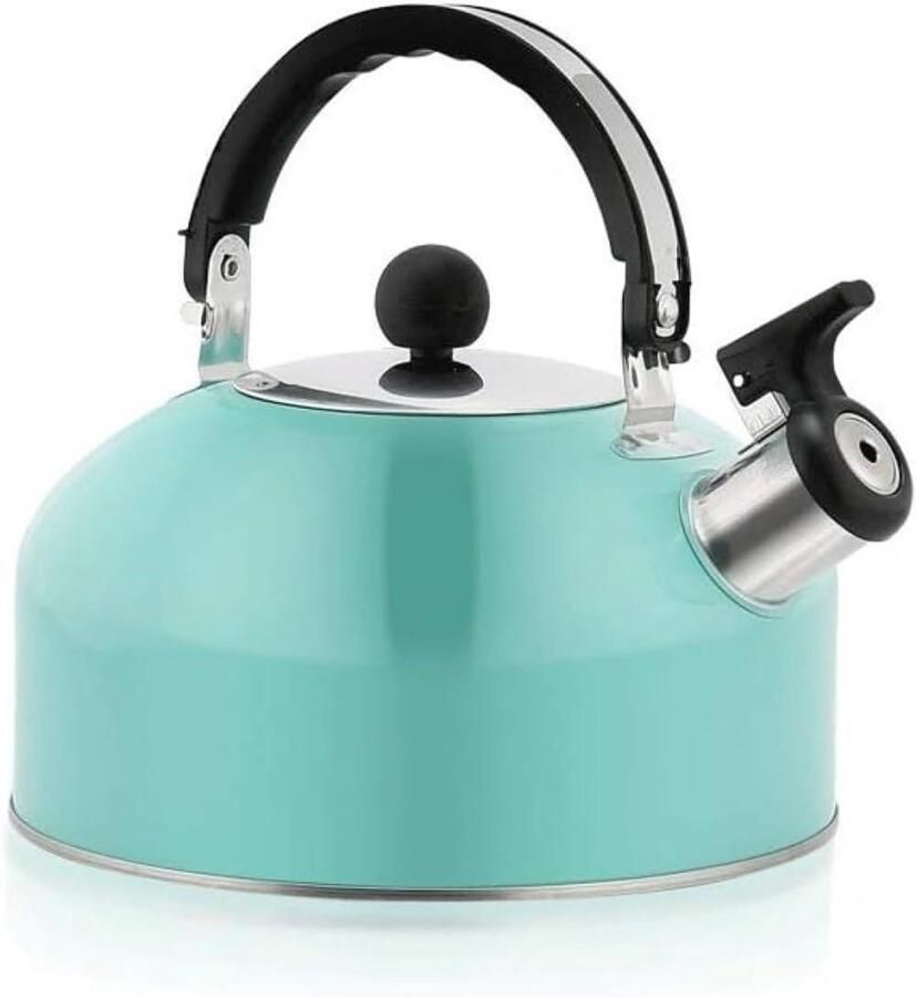 Waterkoker RVS Grote fluitketel Koffie en Thee Universeel bruikbaar Grote inhoud Zilverkleurig