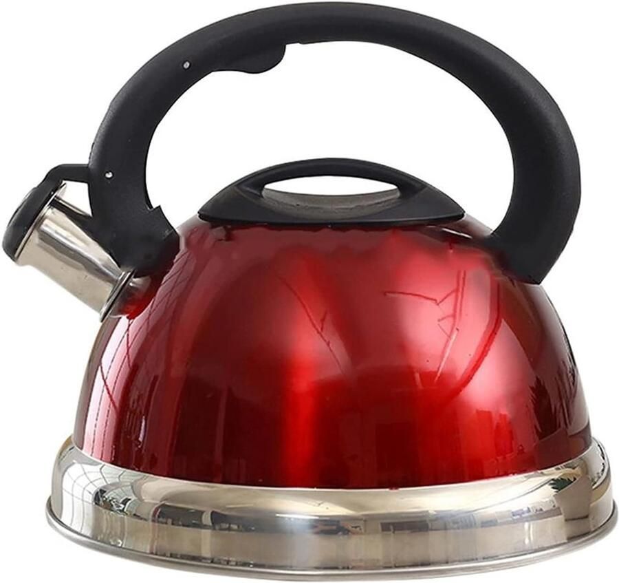 Waterkoker RVS Grote Ketel Koffie En Thee Fluit Bij Koken 3 Liter Zilver