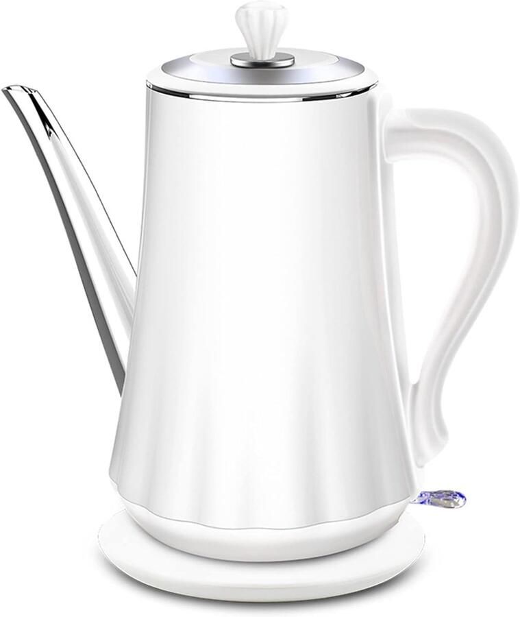 Waterkoker RVS Heetwaterdispenser Ketel Huishoudelijk Gebruik Dubbel Anti-verbrandingslichaam 1.4 Liter Inhoud Wit