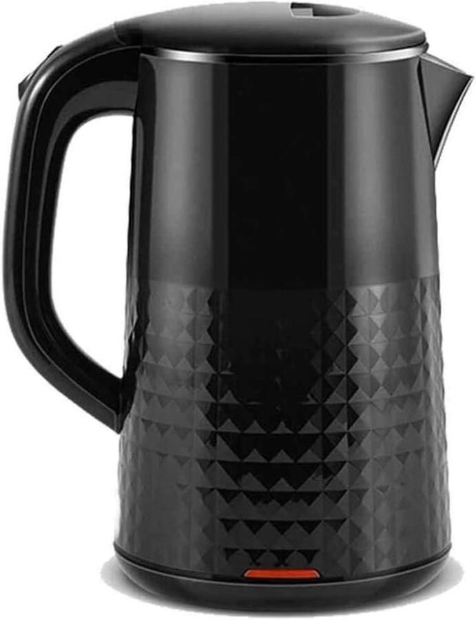 Waterkoker RVS Heetwaterdispenser Elektrische Ketel Snel Water Koken Dubbel Anti-Scalding Design 1.8L Zwart