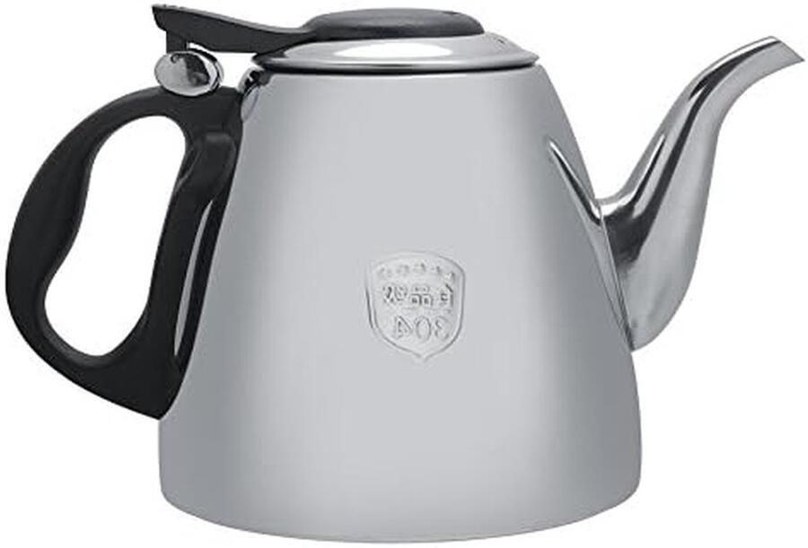 Waterkoker RVS Koffiepot Theepot Koken op Fornuis Hittebestendig Handvat 1.2 Liter Zilverkleurig