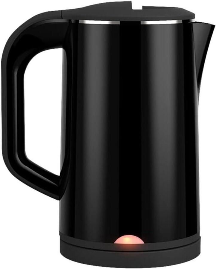 Waterkoker RVS Koffiezetter Snelkoker Warme Dranken Maken Dubbele Wand Isolatie 1.8 Liter Zwart