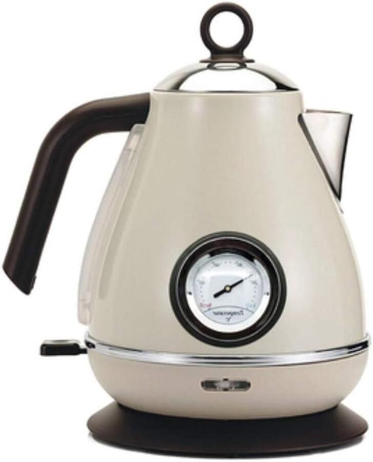 Waterkoker RVS Snelkookpan Keuken Drinken Bereiden Dubbele Veiligheidsbescherming 1.5L Wit