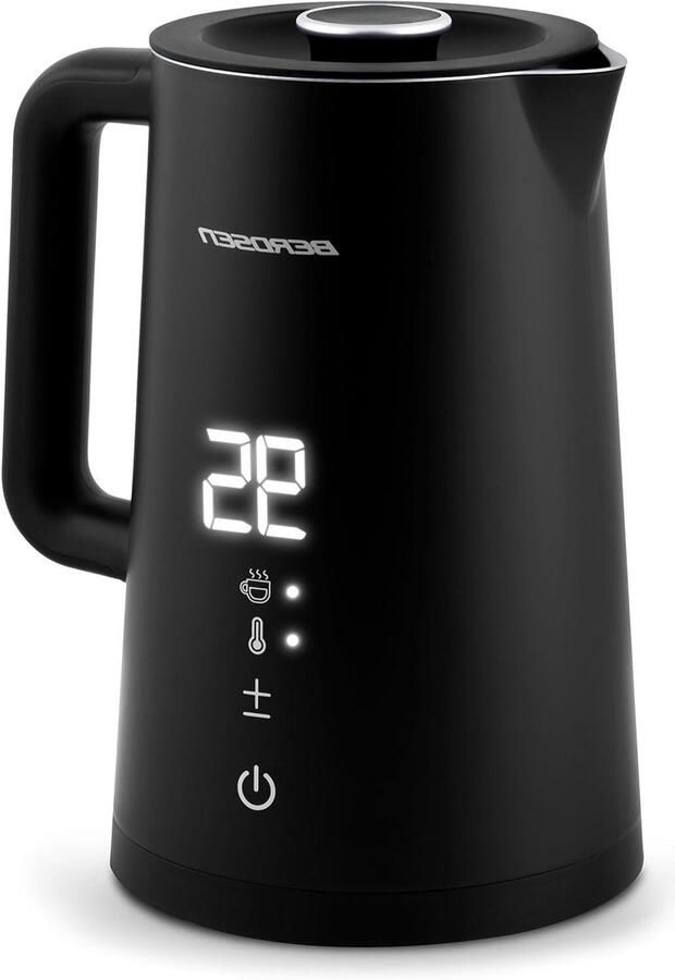 Waterkoker RVS Thee en Koffie Snel Water Koken Instelbare Temperatuur 17 Liter Zwart