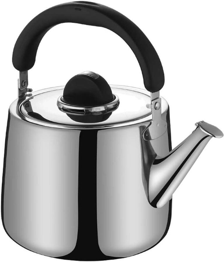 Waterkoker RVS Theeketel Fluitketel Water Koken Met Fluitje 2 Liter Zilverkleurig
