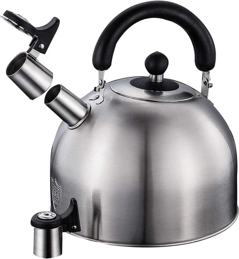 Waterkoker RVS Theeketel Fluitketel Water Koken Sterke Compatibiliteit 5L Zilverkleurig