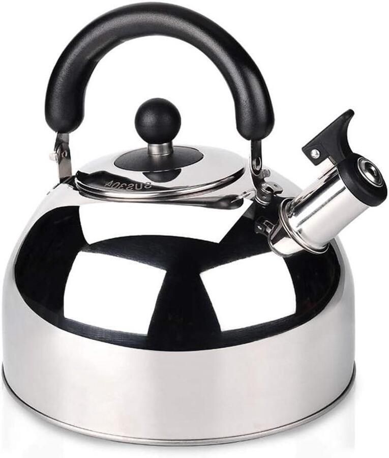 Waterkoker RVS Theepot Fluitketel Water Koken Automatisch Fluit Signaal 6L Zilver