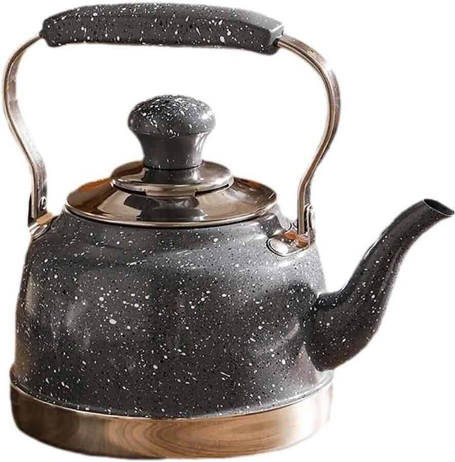 Waterkoker RVS Theepot Fornuis Snel Water Koken Met Theeafvoer 1.5 Liter Zilver