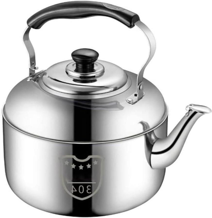 Waterkoker RVS Theepot Inductie Water Koken Verdikte Bodem 4 Liter Zilver