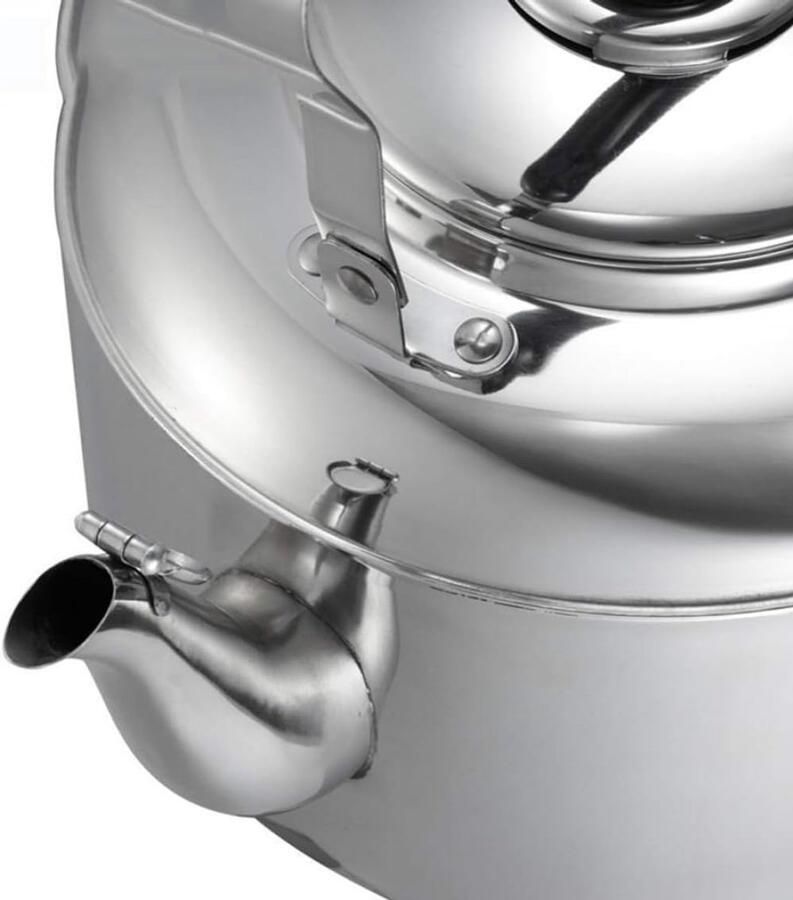 Waterkoker RVS Theepot Ketel Fornuis Koken Automatisch Fluitend 5 Liter Zilverkleurig