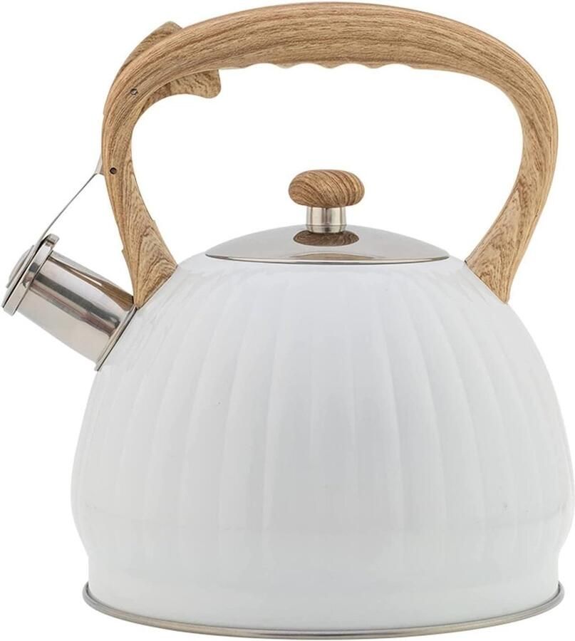 Waterkoker RVS Theepot Ketel Koken op Fornuis Klassieke Uitstraling 3.5 Liter