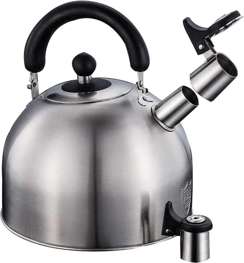 Waterkoker RVS Theepot Ketel Snel Water Koken Ergonomisch Handvat Grote Capaciteit Zilverkleurig