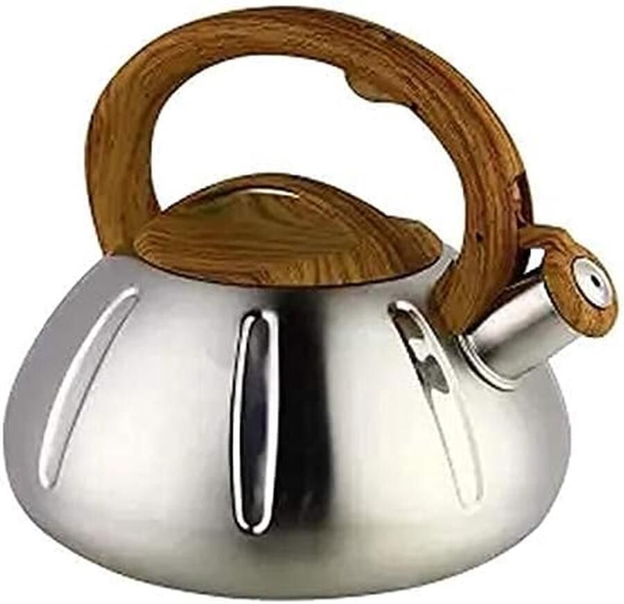 Waterkoker RVS Theepot Ketel Water Koken Fluitend Geluid N.v.t. Zilverkleurig