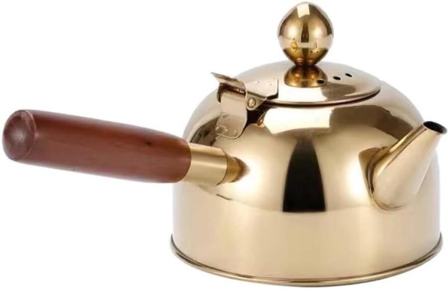 Waterkoker RVS Theepot Ketel Water Koken Fluitketel 500 ml Goud