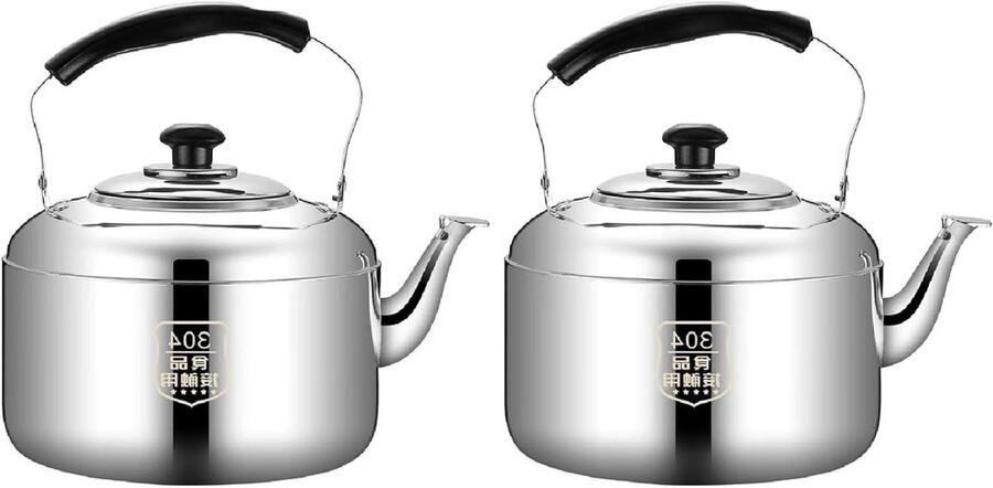 Waterkoker RVS Theepot Ketel Water Koken Luid Fluitje 3.2 Liter Zilver