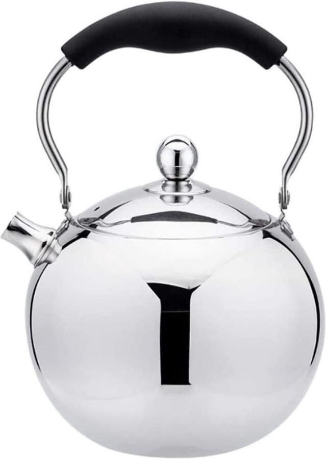 Waterkoker RVS Theepot Kookplaat Snel Water Koken Universele Kookplaat Compatibiliteit 2 Liter Zilverkleurig