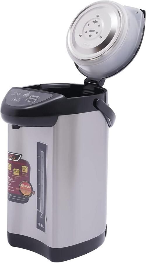 Waterkoker RVS Zwart 4 Liter 750W Met Kijkvenster en Cool Touch Handvat