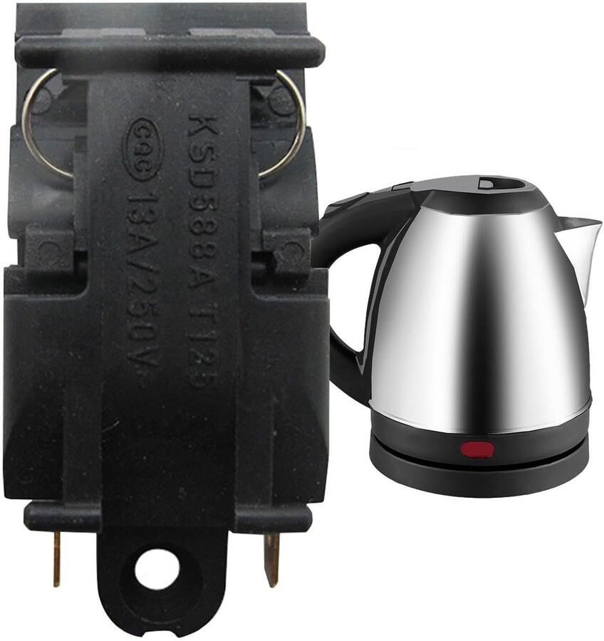 Waterkoker Schakelaar Kookketel Knop Veilig Koken Automatische Uitschakeling 16A 13A Zwart
