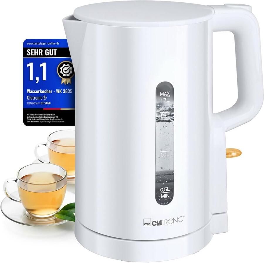 Waterkoker Snel Kookapparaat Water Snel Water Koken Draadloze Bediening 17 Liter Wit
