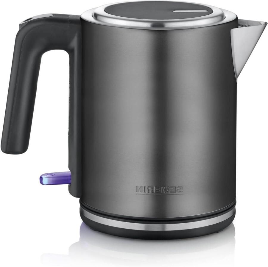 Waterkoker Snelkoker Heetwater Koffie en Thee Compact RVS Design 1 Liter Zwart