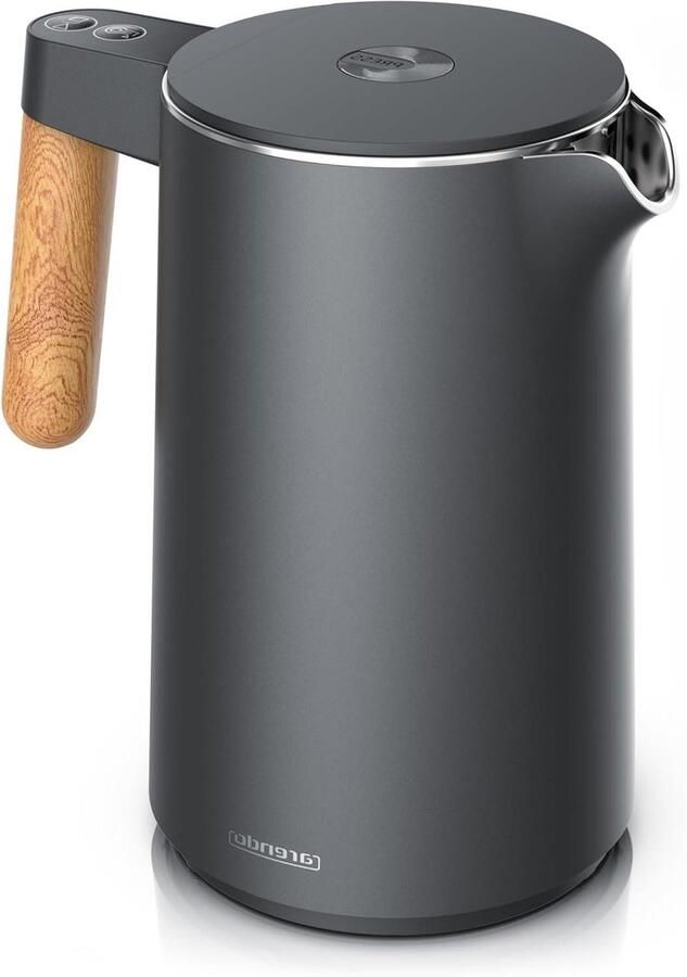 Waterkoker Temperatuurinstelling Thee Waterkoker Precisie Water Verwarmen Dubbelwandig Cool Touch 1.5 Liter Zwart