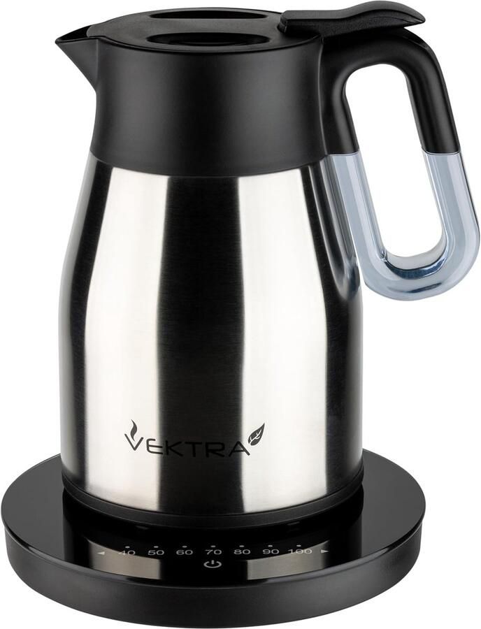 Waterkoker Temperatuurinstelling Thermoskan Dubbelwandig Warme Dranken Bereiden Vacuüm Geïsoleerd 15 Liter Capaciteit Geborsteld Staal