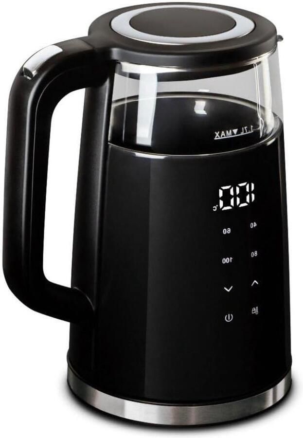 Waterkoker Temperatuurregeling Elektrische Ketel Digitaal Thee Zetten Koffie Instelbare Temperatuur 17 Liter Zwart Zilver