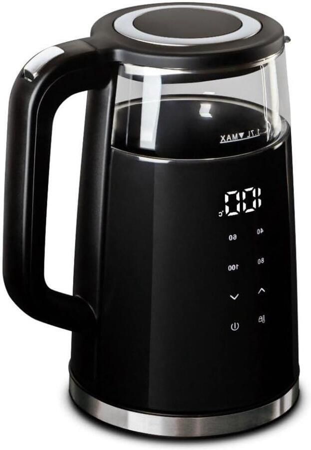 Waterkoker Temperatuurregeling Elektrische Ketel Thee Zetten Digitale Instelling 17 Liter Zwart Zilver