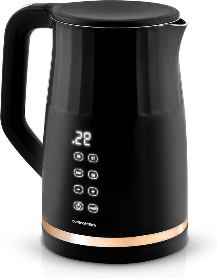 Waterkoker Thee apparaat Snel water koken Instelbare temperatuur 17 liter Zwart goud