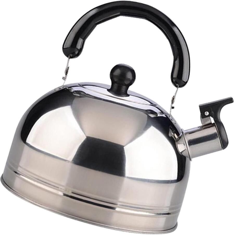 Waterkoker Theeketel fluitketel Koffie en thee Roestvrij staal 25 liter Zilver