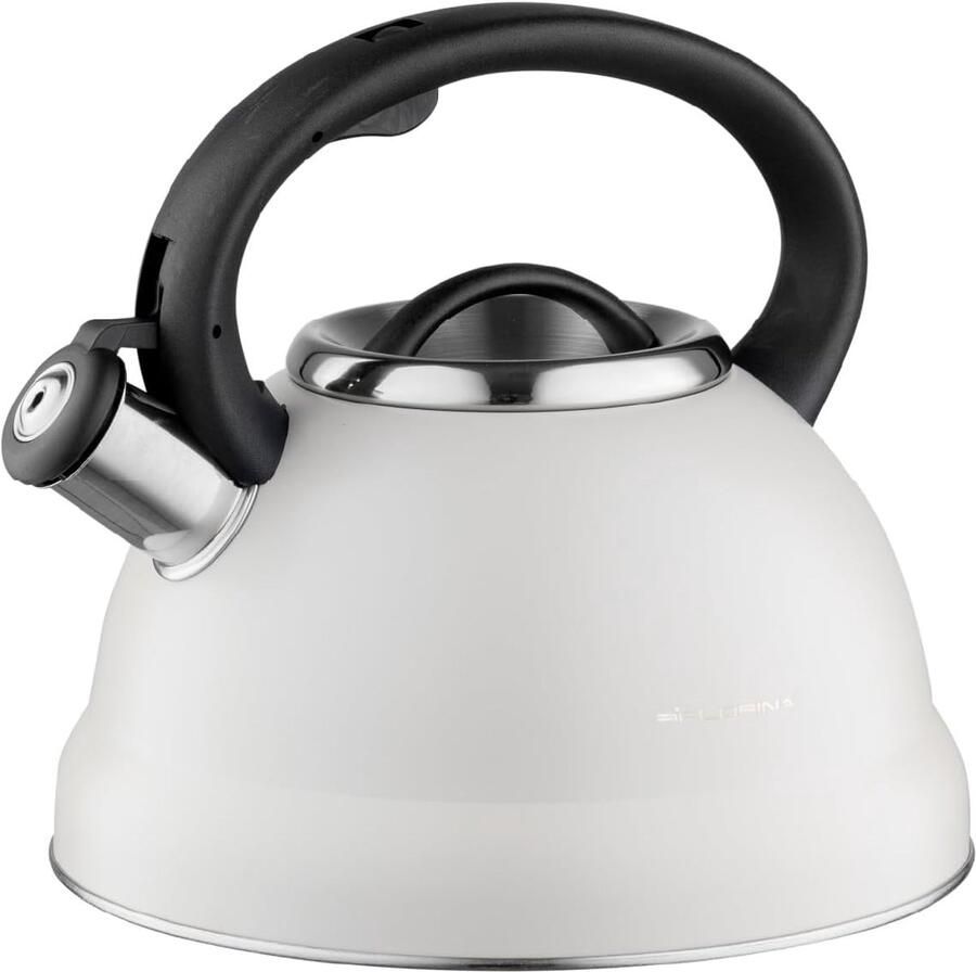 Waterkoker Theeketel Fluitketel Thee en Koffie Automatisch Fluitje 25 Liter Beige