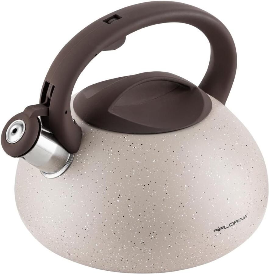 Waterkoker Theeketel Fluitketel Water Koken Geschikt voor Inductie 25 Liter Beige