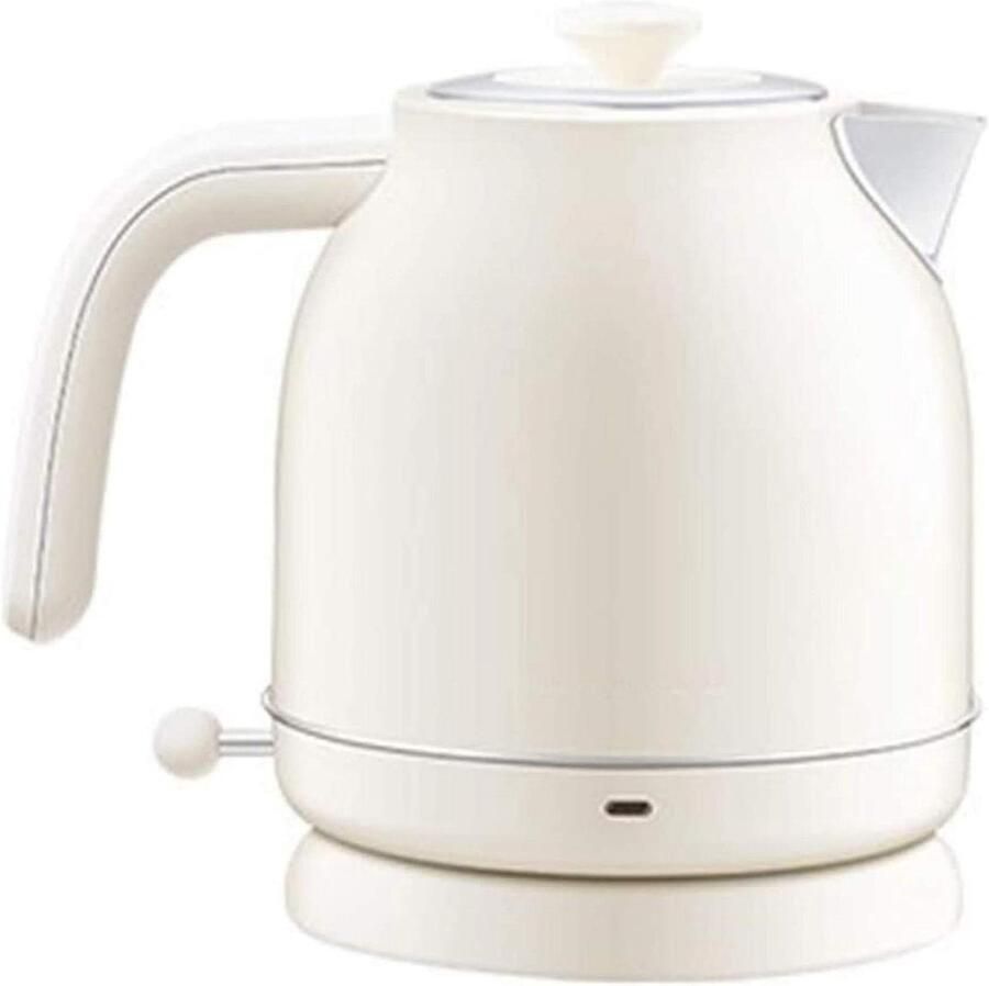 Waterkoker Theeketel Snel Water Koken Dubbelwandig 1.7 Liter Wit