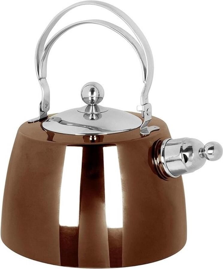 Waterkoker Theeketel Water snel koken Roestvrij staal 2 liter Koperkleurig