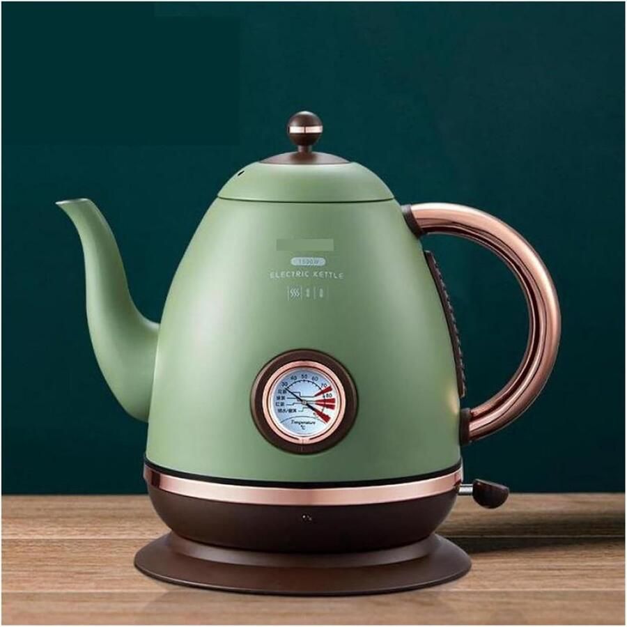 Elektrische Waterkoker Theepot Koken Snel Water Verwarmen Precieze Temperatuurregeling 1.5 Liter Groen