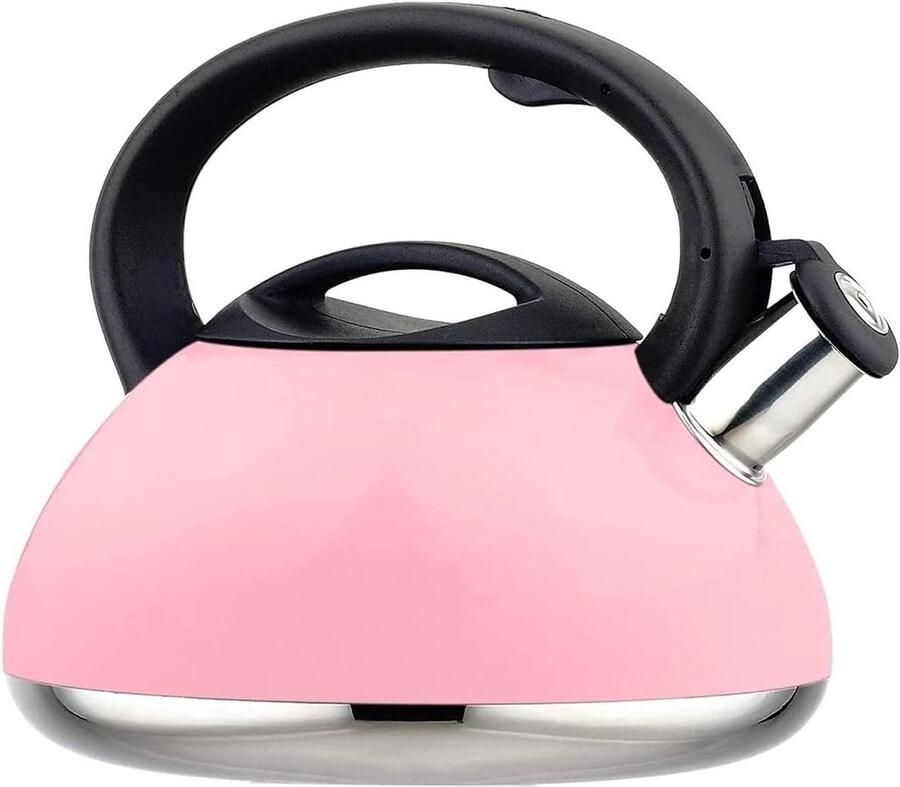 Waterkoker Theepot Fluitketel Warme Dranken Roestvrij Staal 3 Liter Roze