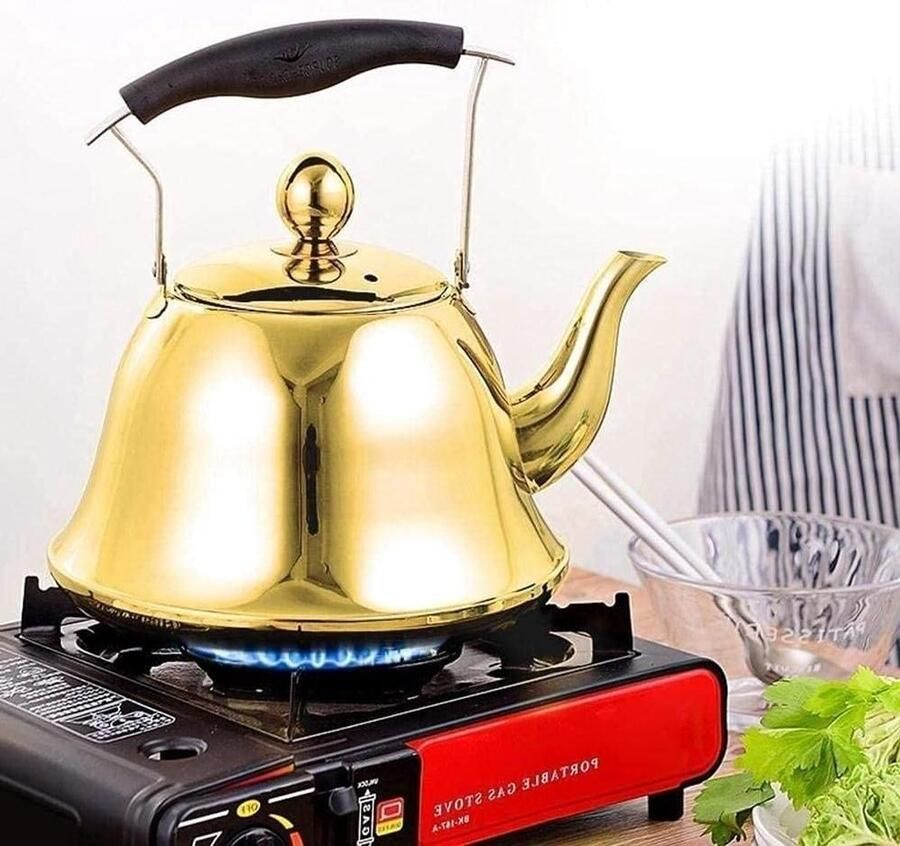 Waterkoker Theepot Ketel Koken Water Fluitend Geluid 1.5L Zilver