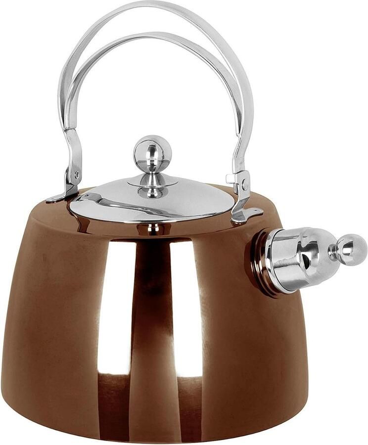 Waterkoker Theepot Ketel Snel Water Koken Roestvrij Staal 2 Liter Koperkleurig