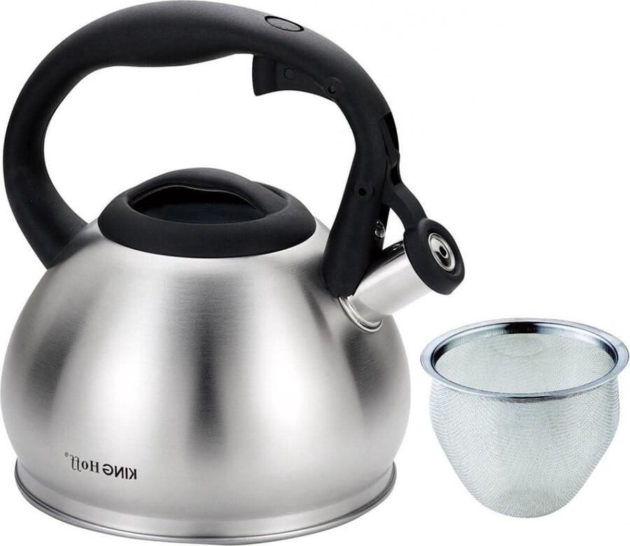 Waterkoker Theepot Ketel Water Koken Roestvrij Staal 1.2L Zilver