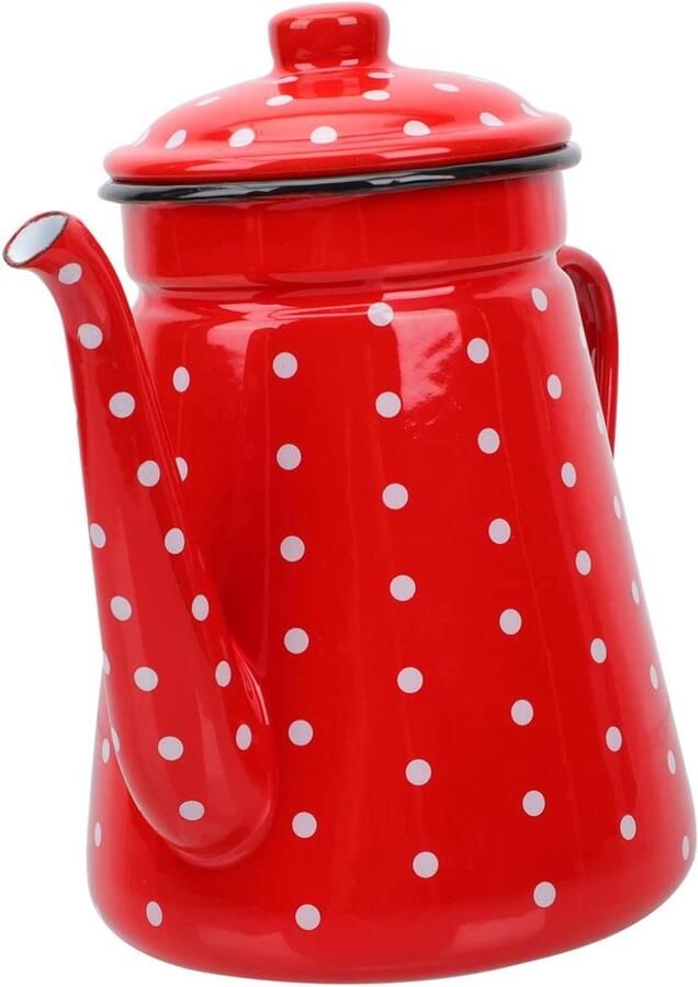 Waterkoker Theepot Kookpot Koffie en Thee Efficiënte Warmtegeleiding 1.5 Liter Rood