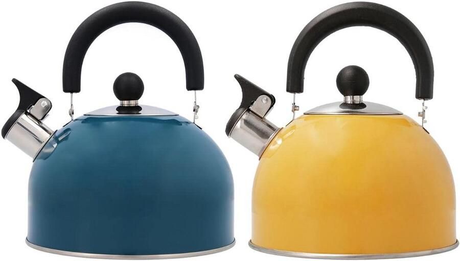 Waterkoker Theepot RVS Snel Water Koken Vaatwasmachinebestendig 2 liter Blauw
