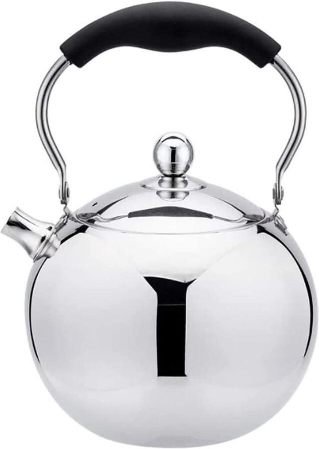 Waterketel RVS Theeketel Fornuis Water Koken Universeel Fornuis Geschikt 2L Zilver