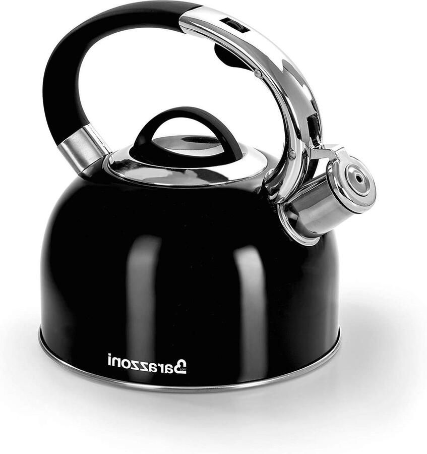 Waterkoker Theepot Water Koken Roestvrij staal 18 10 25 Liter Glanzend Zwart