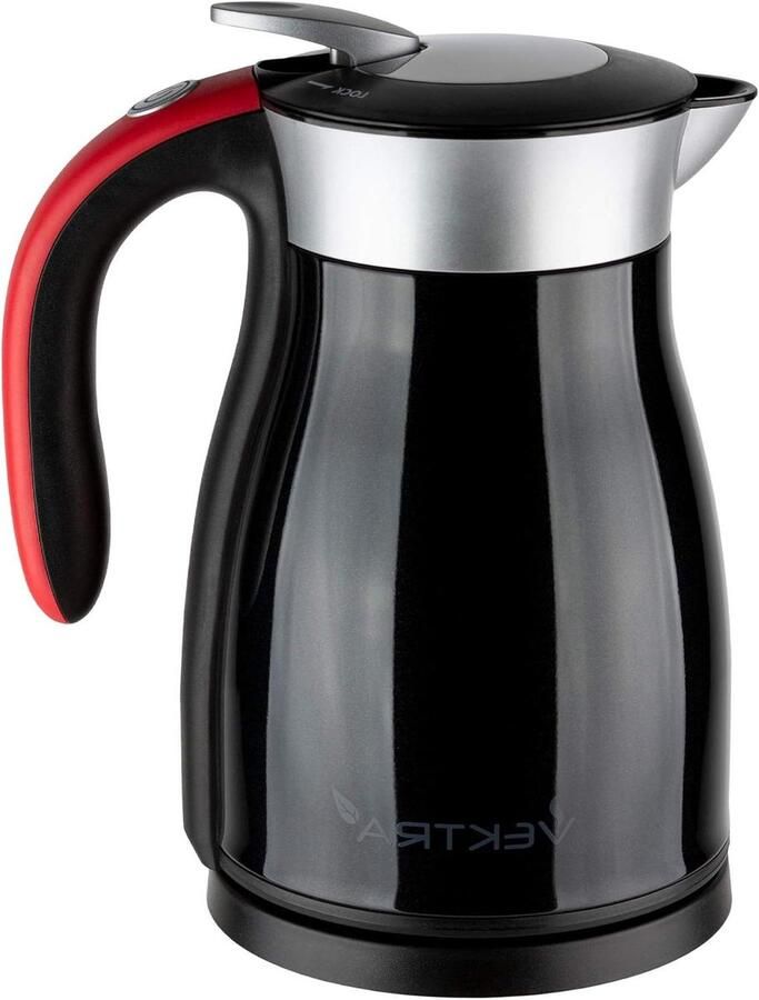 Waterkoker Thermoskan Warmhouden Dranken Vacuüm Isolatie 15 Liter Zwart Rood
