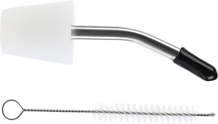 Waterkoker Uitloop Verlenging Tuit Verlenger Accessoire Gecontroleerd Uitgieten Conisch Ontwerp met Borstel 15-19 cm Wit