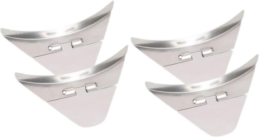 Waterkoker Uitloopkapjes Set van 4 Hygiënisch Drinken Roestvrij Staal 5.8 x 3.5 cm Zilverkleurig