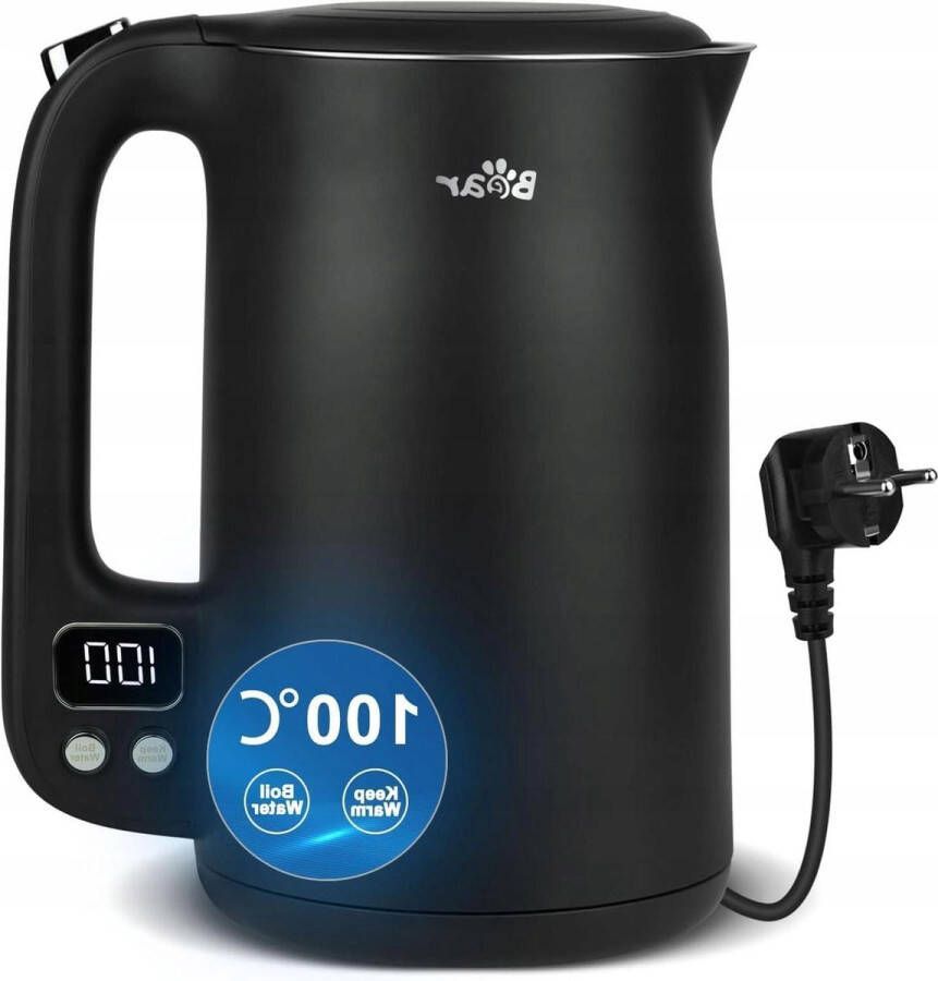 Waterkoker van roestvrij staal 304 17 liter met 11 temperaturen 1800 W bescherming tegen droge brandwonden dubbele bescherming tegen verbranding precisiecontrole led 40 °C 100 °C