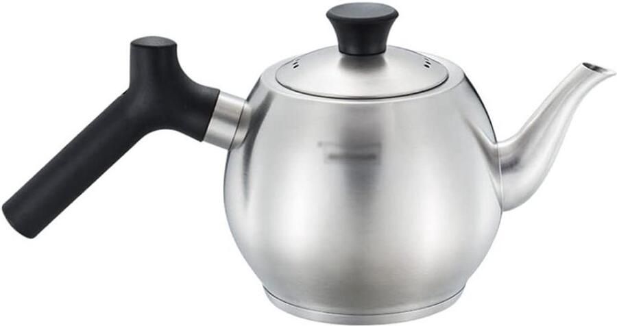 Waterkoker voor fornuis Theepot RVS Water Koken Verdikte composiet bodem 1 Liter Zilverkleurig